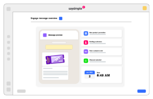 Saysimple Engage interface