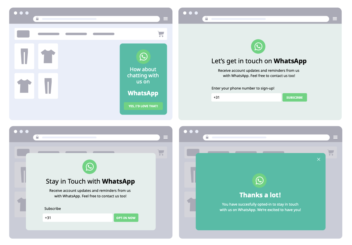 Ultimate guide to WhatsApp Business - Whatsapp Business opt-in gathering example