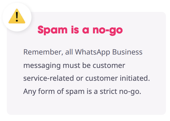 Ultimate guide to WhatsApp Business - OnWhatsapp Business SPAM is a no-go